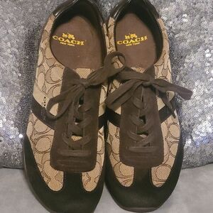 Coach Brown and Tan Sneakers